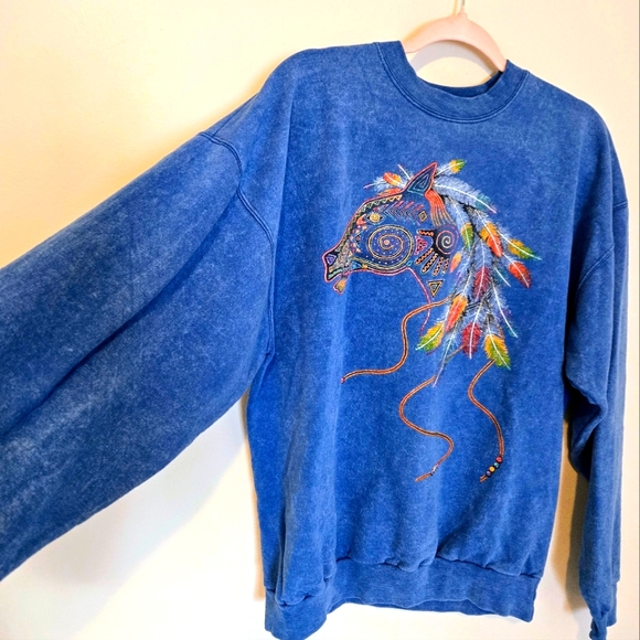 🐴VTG stonewash Southwest tribal sweatshirt - Picture 2 of 7